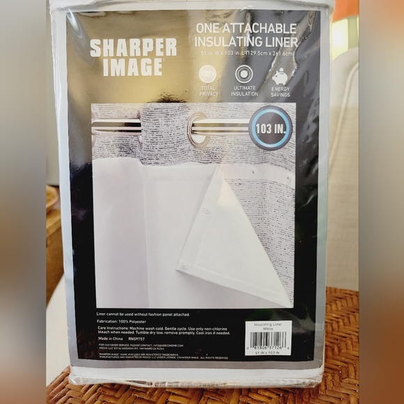 Sharper Image Snap Solutions Blackout Window Drapery Panel Liner Privacy Energy - Picture 3 of 3